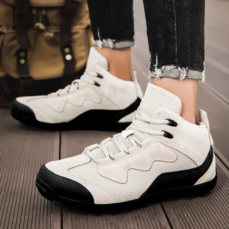 Summer Unisex High-Top Cycling Shoes – Comfortable Non-Locking Bike Sneakers with Durable Rubber Sole