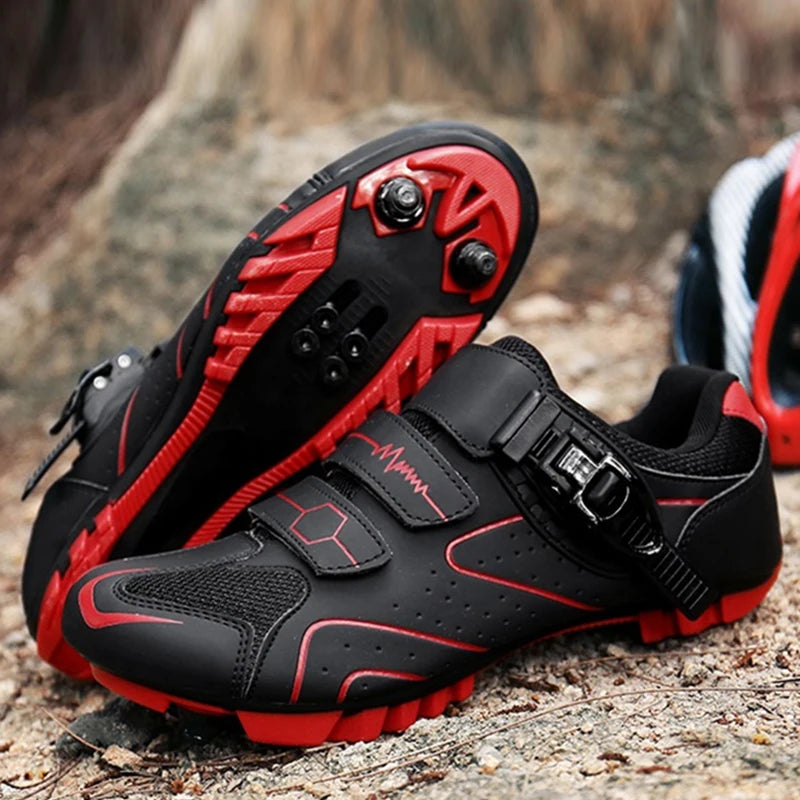 Men’s MTB Cycling Shoes – Quick Ratchet Buckle, SPD Compatible Mountain Bike Shoes for Indoor & Outdoor Riding