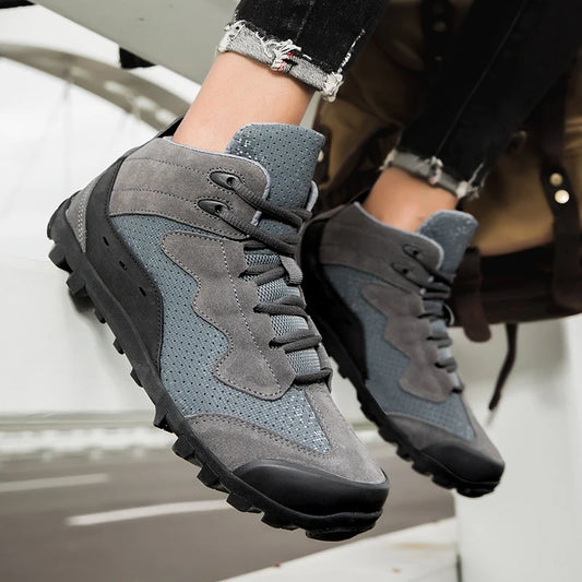 Summer Unisex High-Top Cycling Shoes – Comfortable Non-Locking Bike Sneakers with Durable Rubber Sole