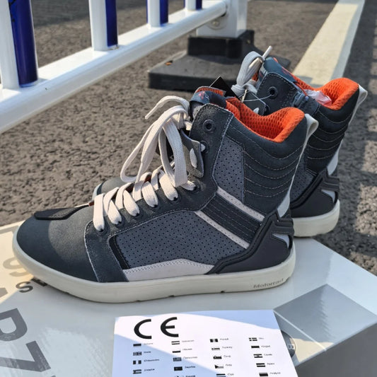 Men’s Motorcycle & Cycling Boots – Luxury Ankle Racing Boots with Casual Sneaker Style